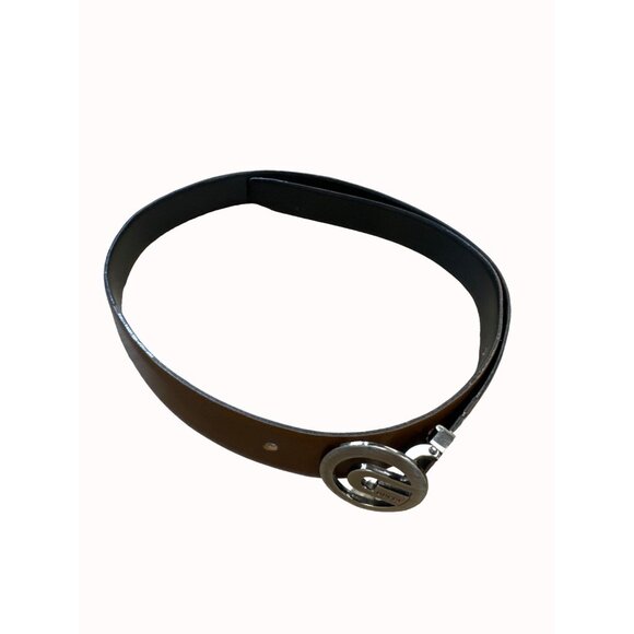 Gucci unisex brown black interchangeable leather belt 105/44 SKU 6629 - Picture 2 of 12